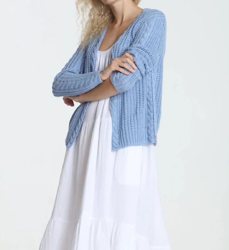 Plus-Size SweatersCool Days Cardigan In Sky