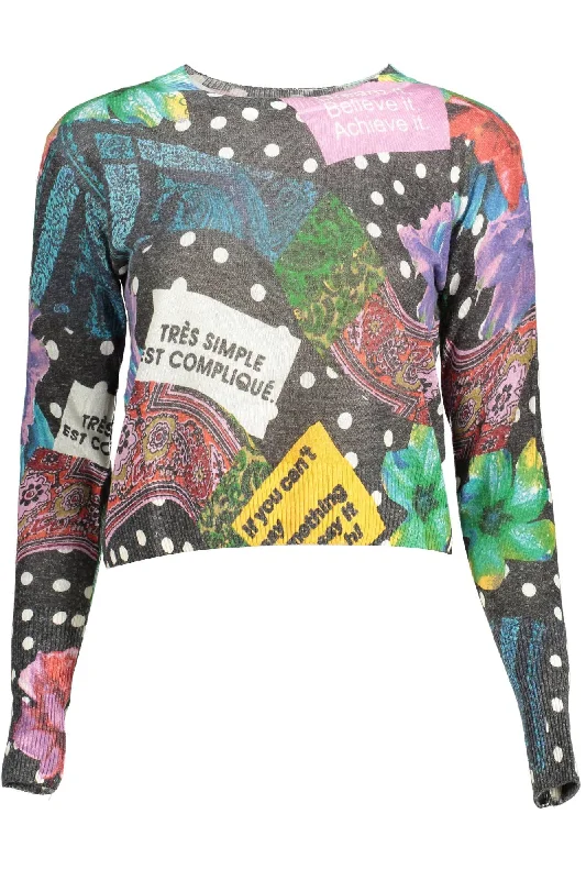 Chunky Men's SweatersDesigual Chic Long-Sleeved Contrasting Women's Sweater