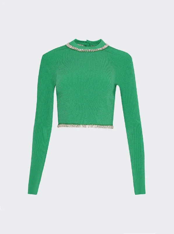 Baby SweatersEmbellished Knit Cropped Top