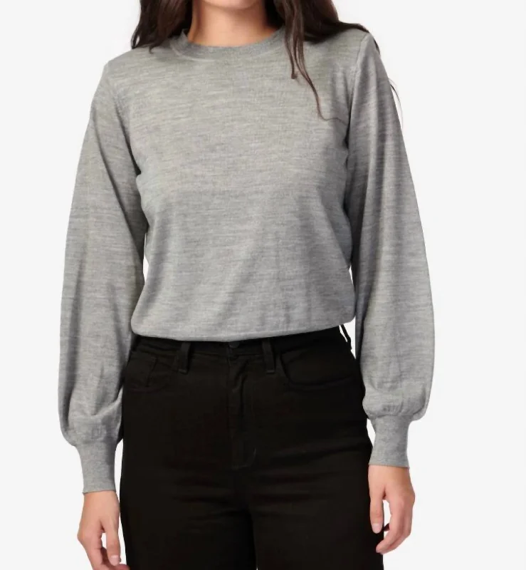 Colorful Comfortable Casual SweatersGama Sweater In Silver Metallic