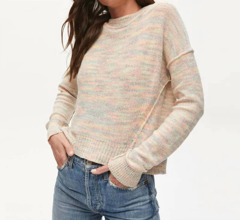 Soft Thick Cashmere SweatersRichie Spacedye Sweater In Citrus Combo