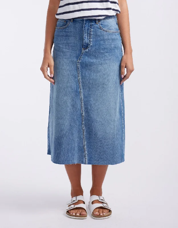 women's stretch skirtsSaskia Denim Skirt - Mid Wash