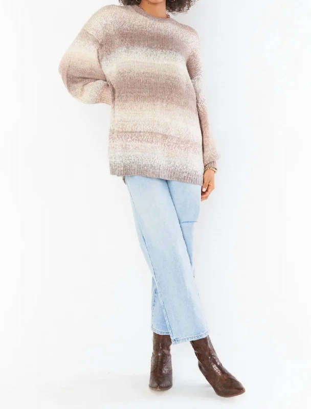 Timothy Tunic Sweater In Neutral Space Dye Knit