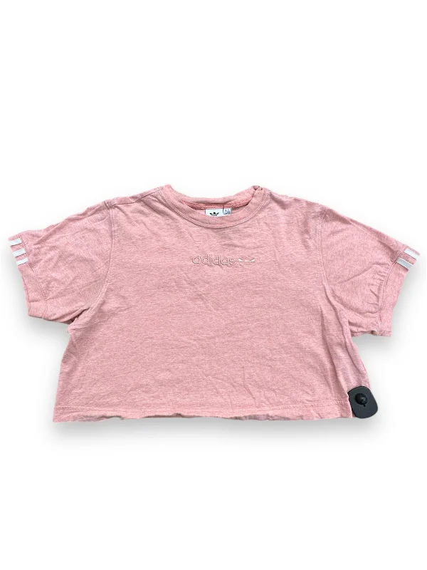 women's tops for those who want to stay warm and stylish during colder weatherTop Short Sleeve By Adidas In Pink, Size: L