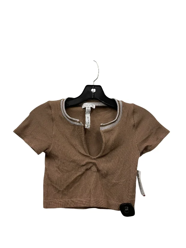 women's tops with cold-shoulder cutsTop Short Sleeve By Altard State In Brown, Size: S