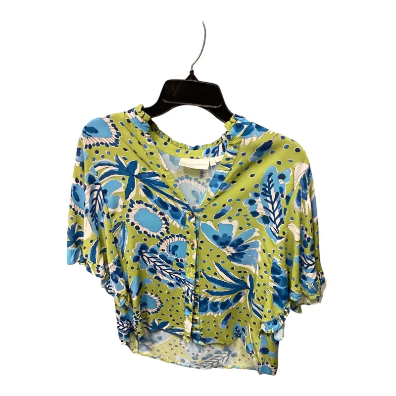 women's tops for statement-making outfitsTop Short Sleeve By Anthropologie In Green, Size: S