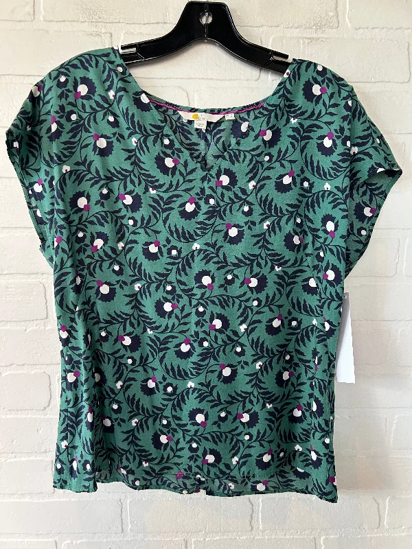 women's tops for those who love to experiment with fashionTop Short Sleeve By Boden In Green & Purple, Size: M