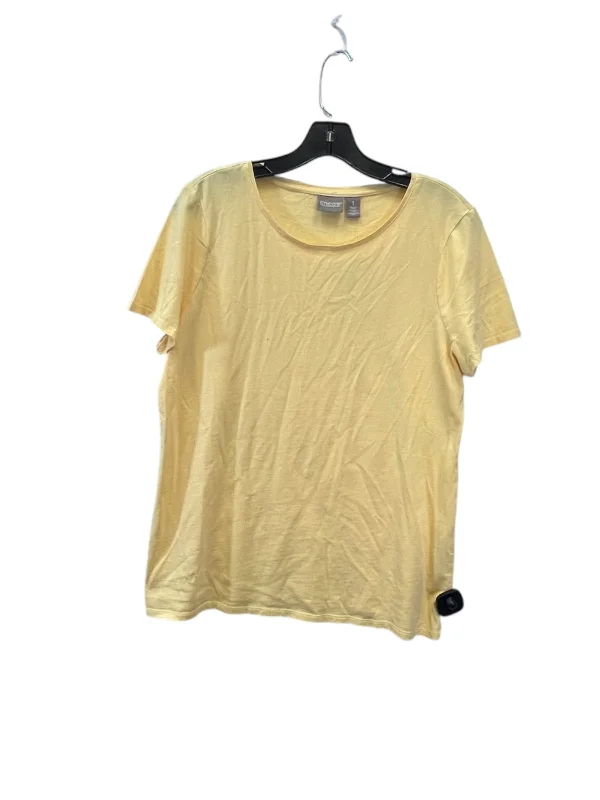 long-sleeved women's topsTop Short Sleeve By Chicos In Yellow, Size: M