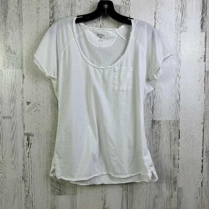 women's tops for those who want to create outfits that are both trendy and timelessTop Short Sleeve By Converse In White, Size: L