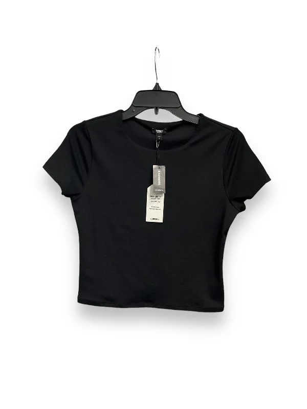 chic women's tops for everyday wearTop Short Sleeve By Express In Black, Size: M