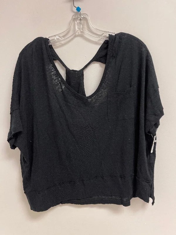 women's tops with sleeveless designsTop Short Sleeve By Free People In Black, Size: S