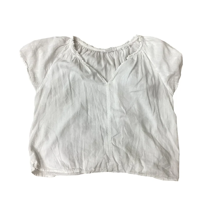 trendy women's topsTop Short Sleeve By Gap In White, Size: M