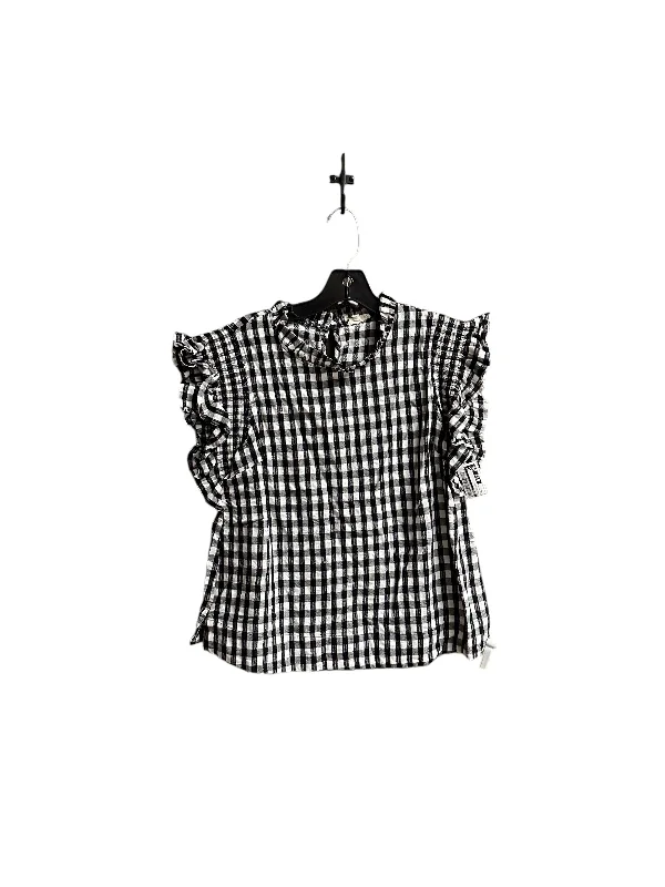 women's tops for creating capsule wardrobesTop Short Sleeve By Jodifl In Plaid Pattern, Size: L