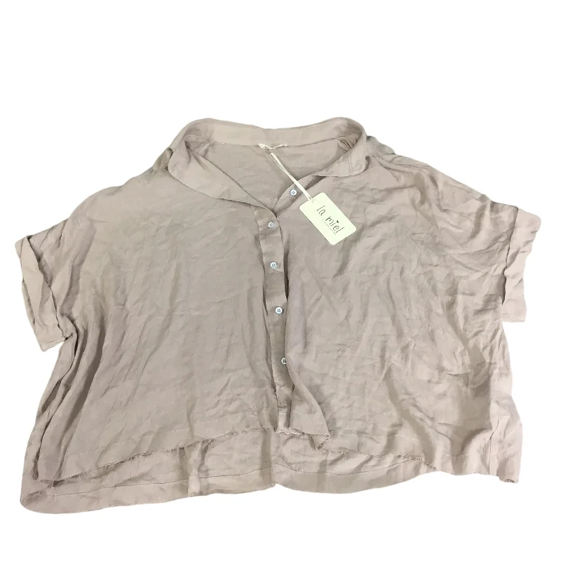 women's tops for those who want to create outfits that are both trendy and timelessTop Short Sleeve By La Miel In Tan, Size: S