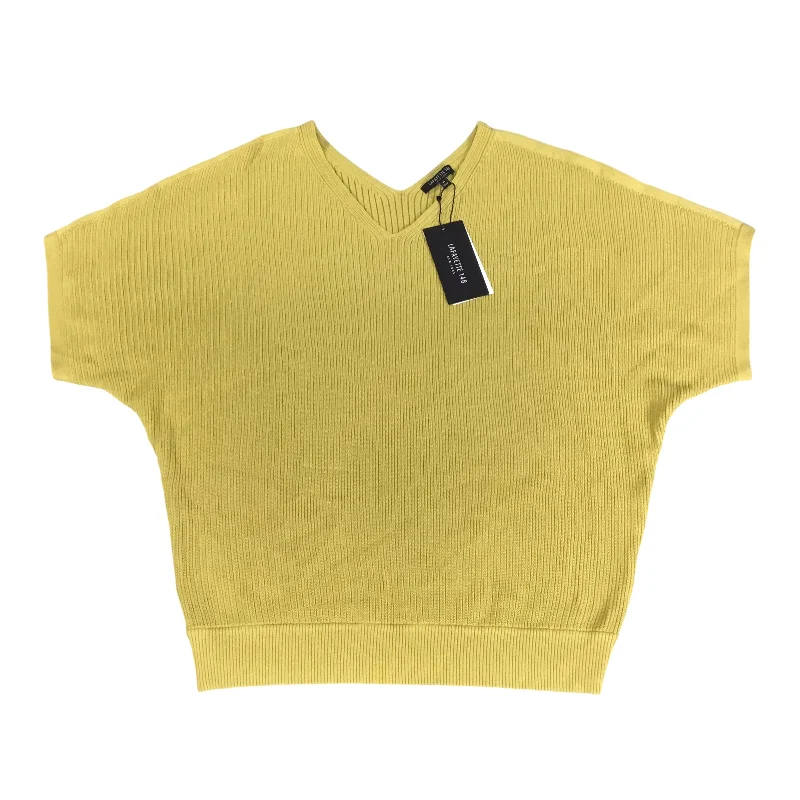 women's tops for those who prefer classic over trendy stylesTop Short Sleeve By Lafayette 148 In Yellow, Size: M