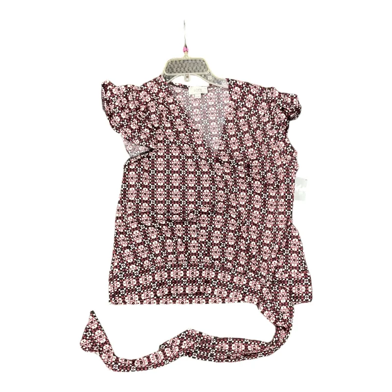 women's tops for those who want to invest in timeless piecesTop Short Sleeve By Loft O In Pinkgray, Size: M