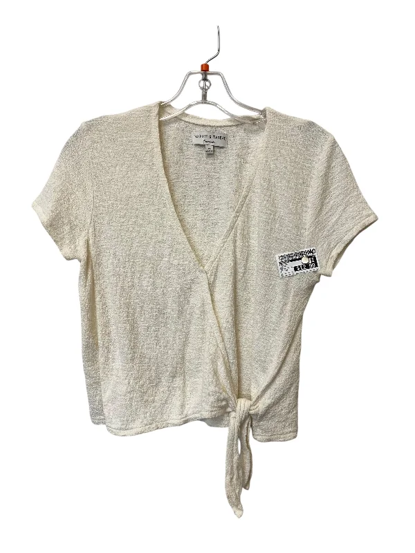 women's tops for those who want to invest in timeless piecesTop Short Sleeve By Madewell In Cream, Size: Xs