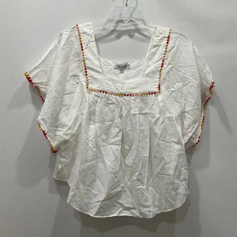 women's tops for those who love to dress up their casual looks with stylish topsTop Short Sleeve By Madewell In White, Size: S