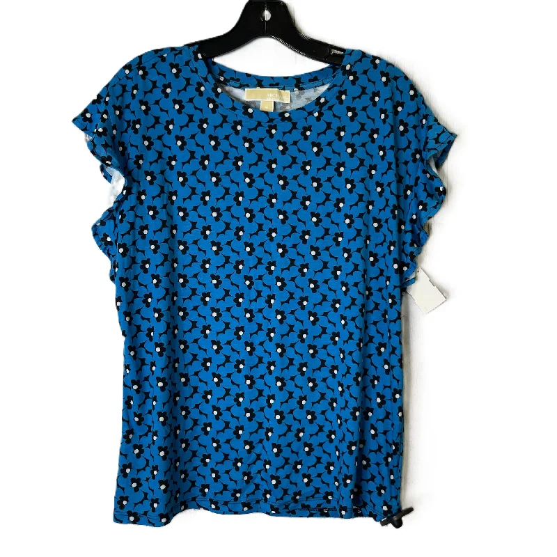 women's tops for those who want to stay cool and chic during warmer weatherTop Short Sleeve By Michael by Michael Kors In Blue, Size: M