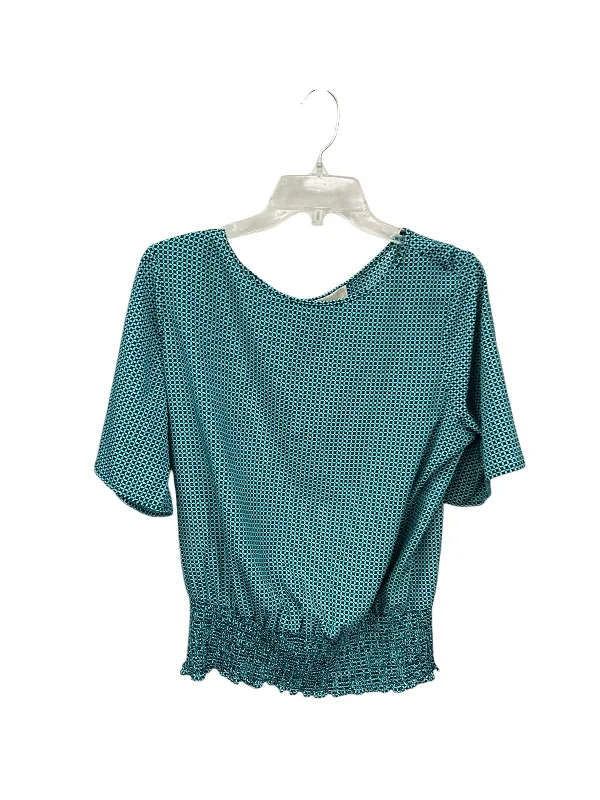 women's tops for those who want to add a personal touch to their wardrobe with unique and one-of-a-kind piecesTop Short Sleeve By Michael By Michael Kors In Teal, Size: L