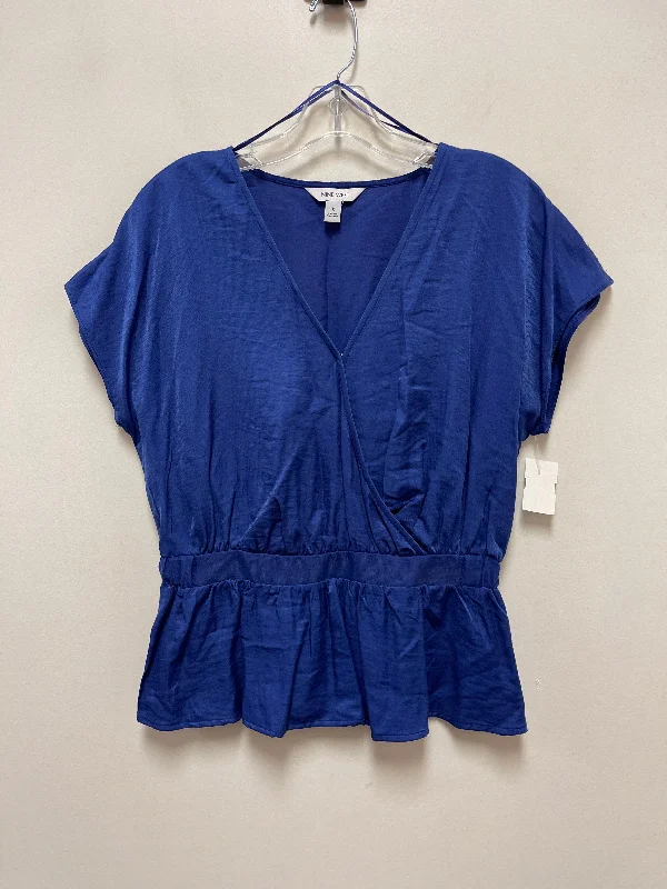 women's tops for business casual attireTop Short Sleeve By Nine West In Blue, Size: S