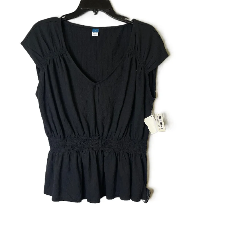 women's tops for those who want to add a personal touch to their wardrobe with unique and one-of-a-kind piecesTop Short Sleeve By Old Navy In Black, Size: L