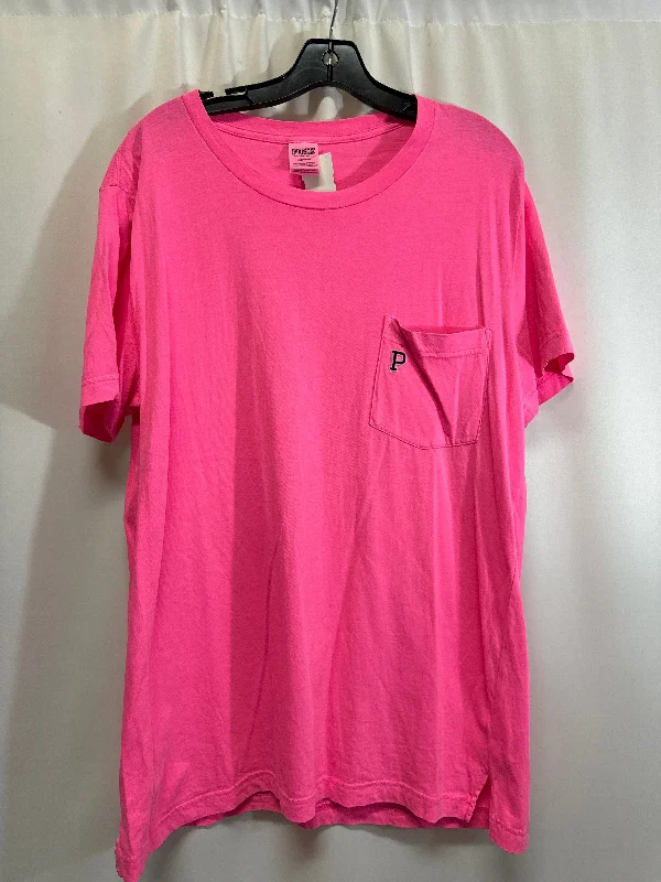 women's tops for minimalist aestheticsTop Short Sleeve By Pink In Pink, Size: L