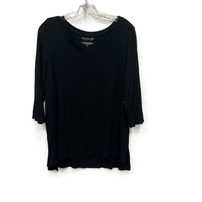 women's tops for those who want to add a personal touch to their wardrobe with unique and one-of-a-kind piecesTop Short Sleeve By Rachel Zoe In Black, Size: 1x