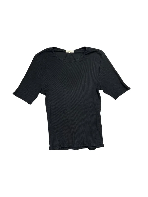 luxury women's topsTop Short Sleeve By Rag And Bone In Black, Size: L