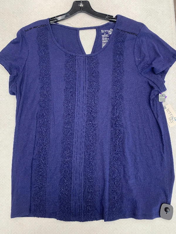 women's tops for fashion-conscious professionalsTop Short Sleeve By Terra & Sky In Navy, Size: 1x