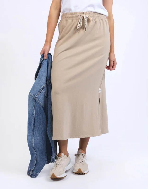 women's timeless satin skirtsTravel Skirt - Latte