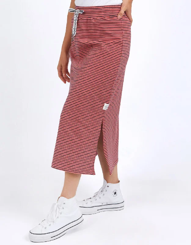 women's pencil skirtsTravel Skirt - Watermelon Crush/Navy Stripe