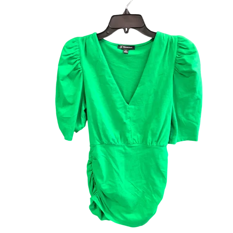 women's tops with flutter sleevesTunic Short Sleeve By Inc In Green, Size: M